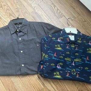 BUNDLE- 2 for $25- 2 Men’s Short Sleeve shirts- size Medium for $25!